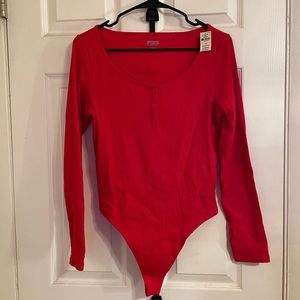 💗PINK Victoria’s Secret Long Sleeve Bodysuit